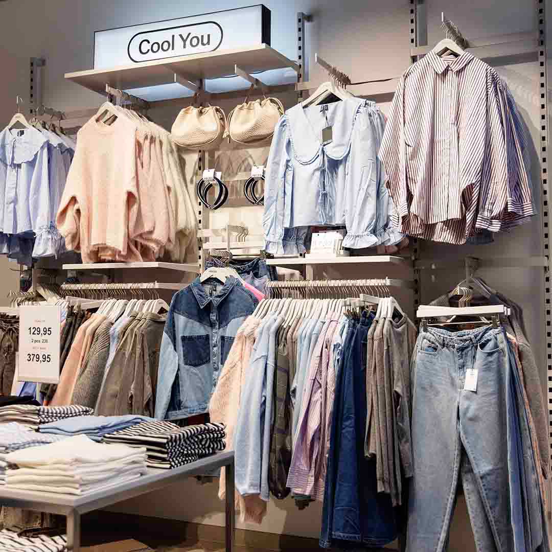 Pants and blouses from Pieces in Frederiksberg.